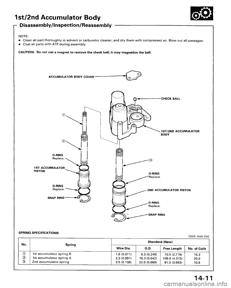 HONDA ACCORD 1996  Service Manual Supplement 