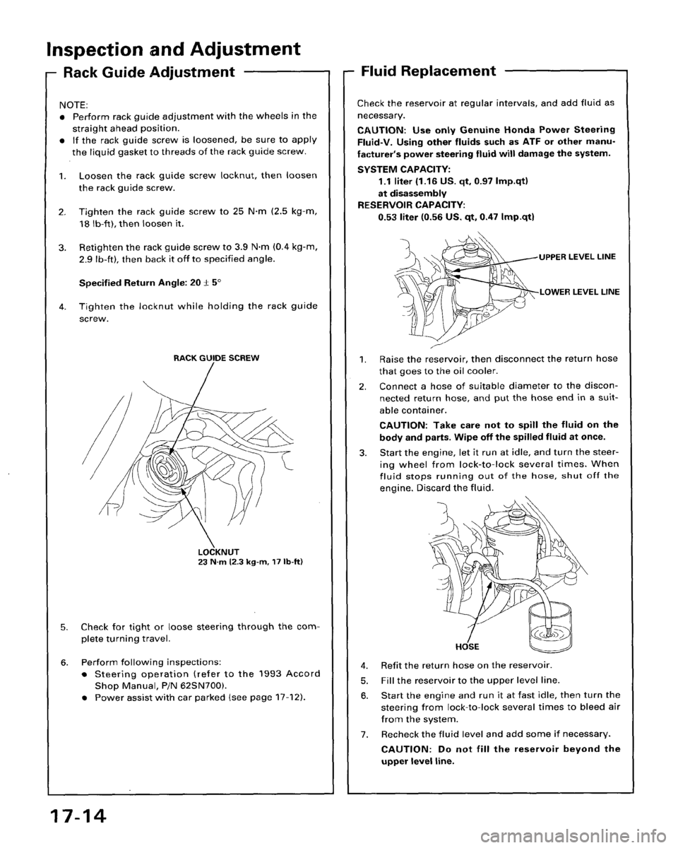 HONDA ACCORD 1996  Service Manual Supplement 