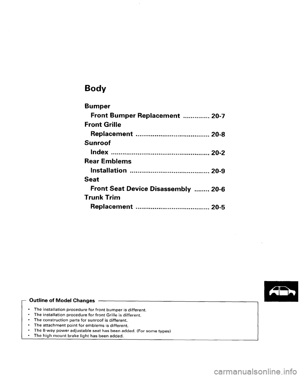 HONDA ACCORD 1996  Service Manual Supplement 