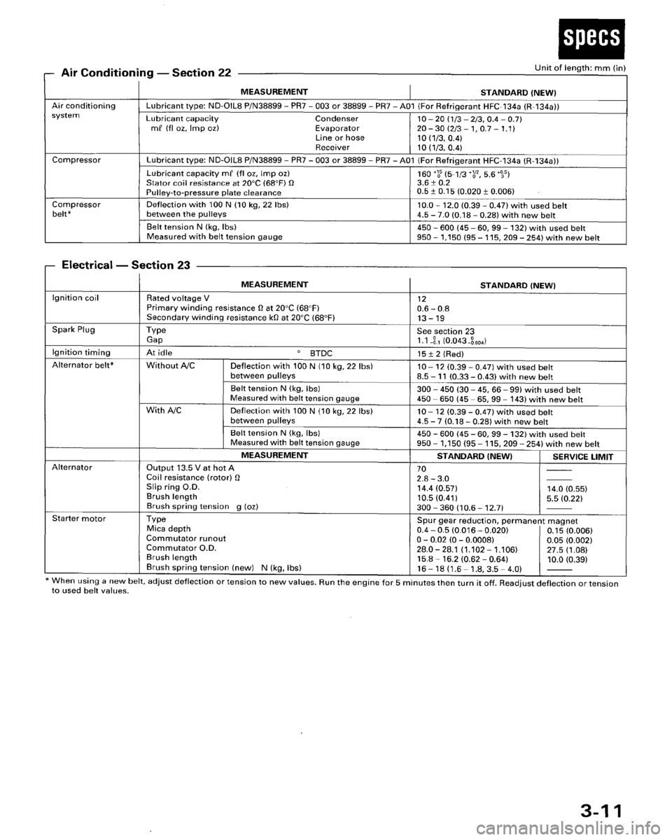 HONDA ACCORD 1996  Service Manual Supplement 