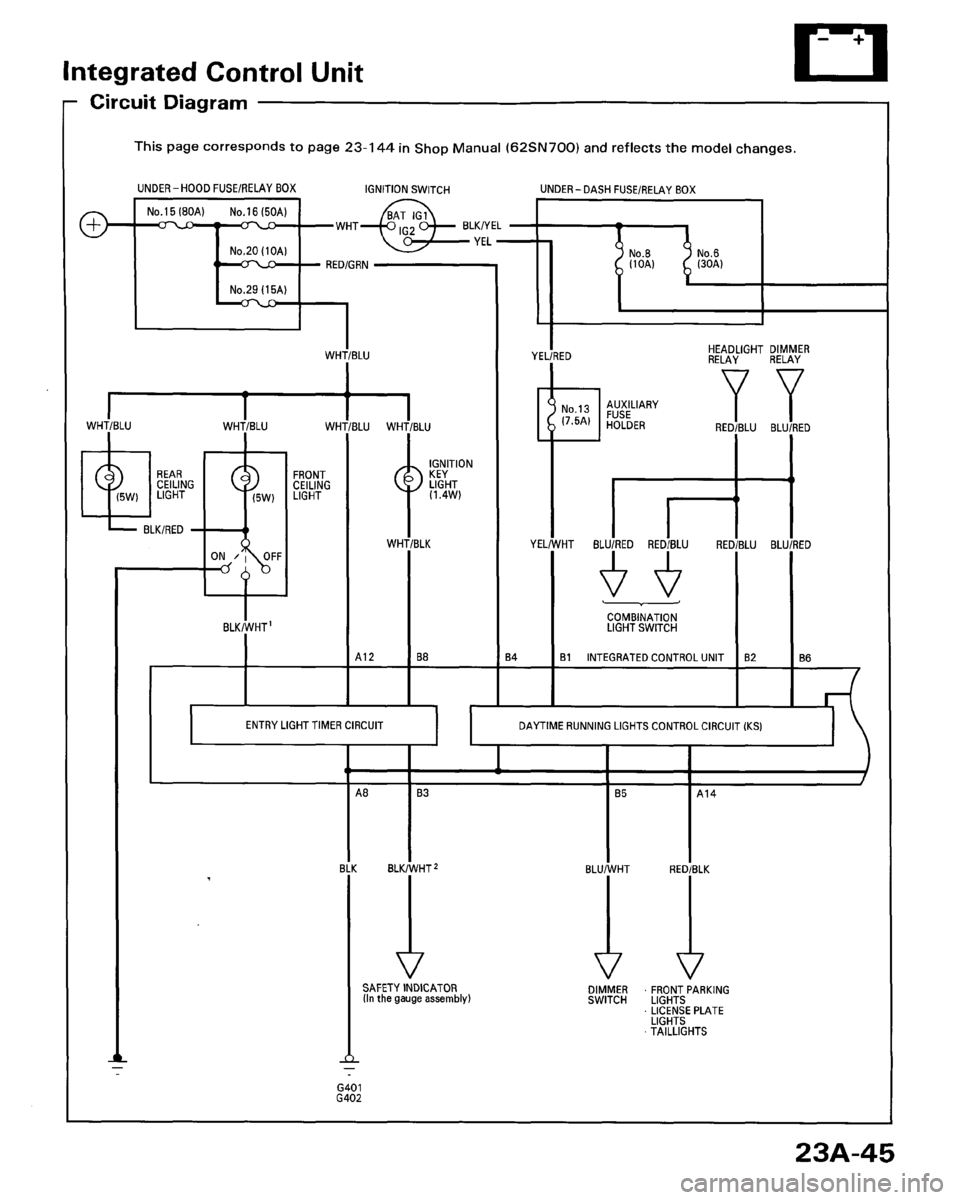 HONDA ACCORD 1996  Service Manual Supplement 