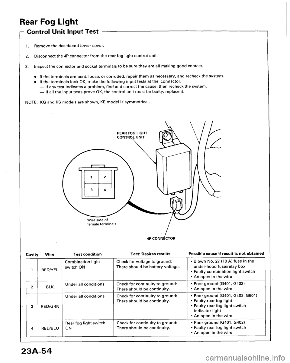 HONDA ACCORD 1996  Service Manual Supplement 
