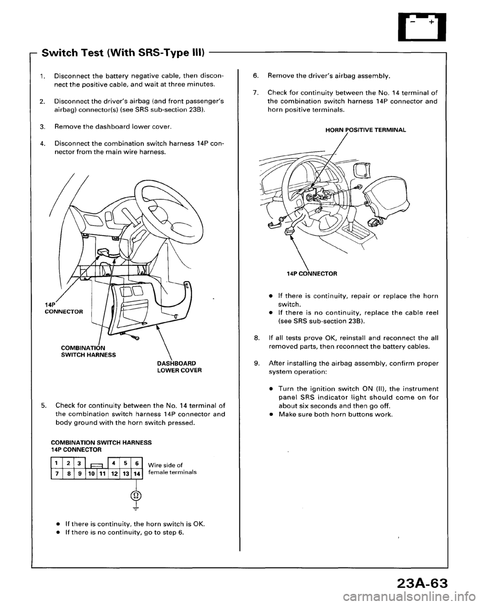 HONDA ACCORD 1996  Service Manual Supplement 