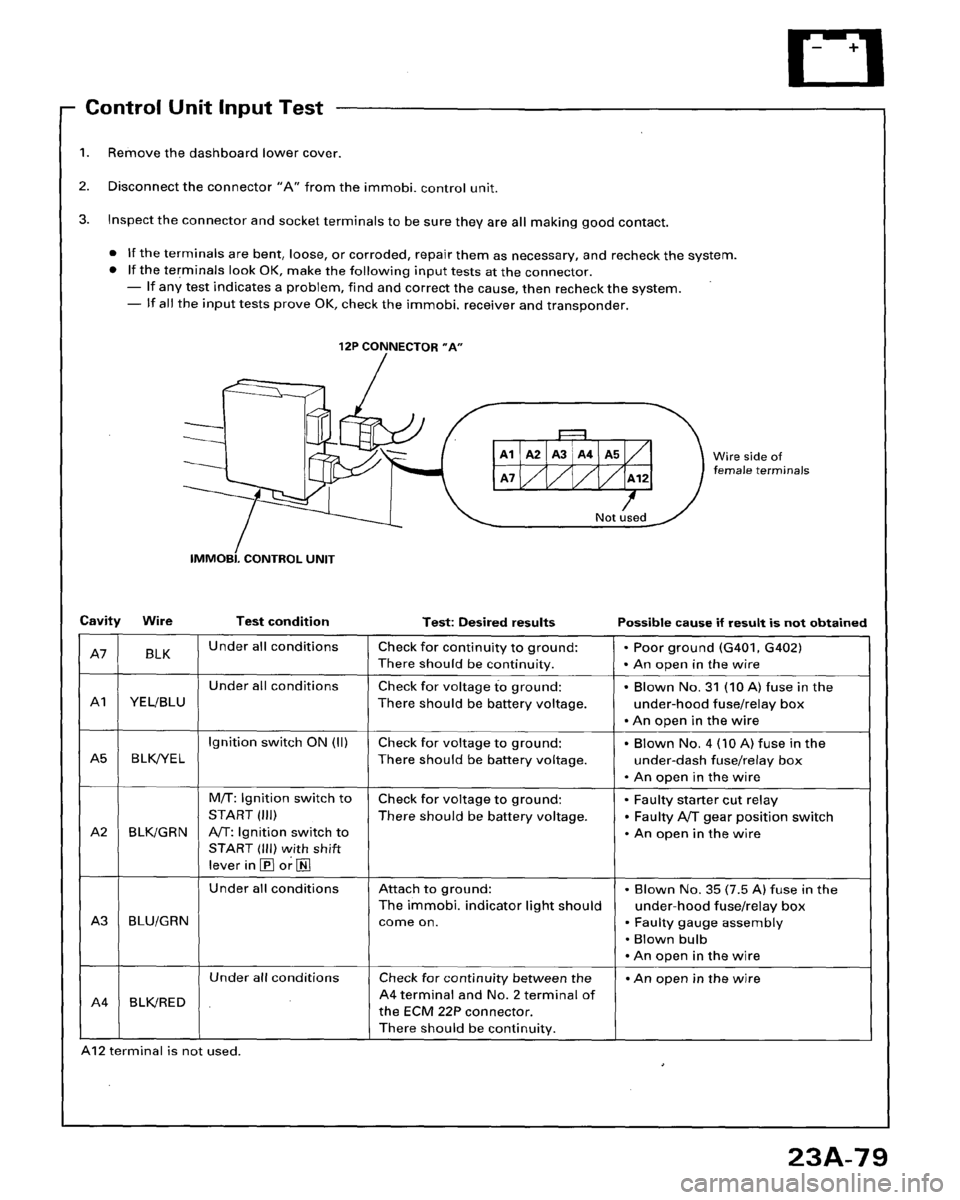 HONDA ACCORD 1996  Service Manual Supplement 
