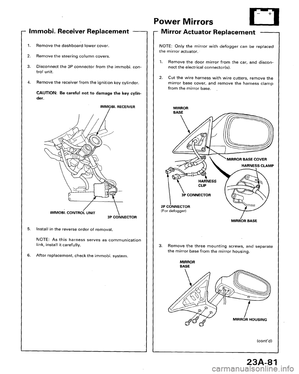 HONDA ACCORD 1996  Service Manual Supplement 