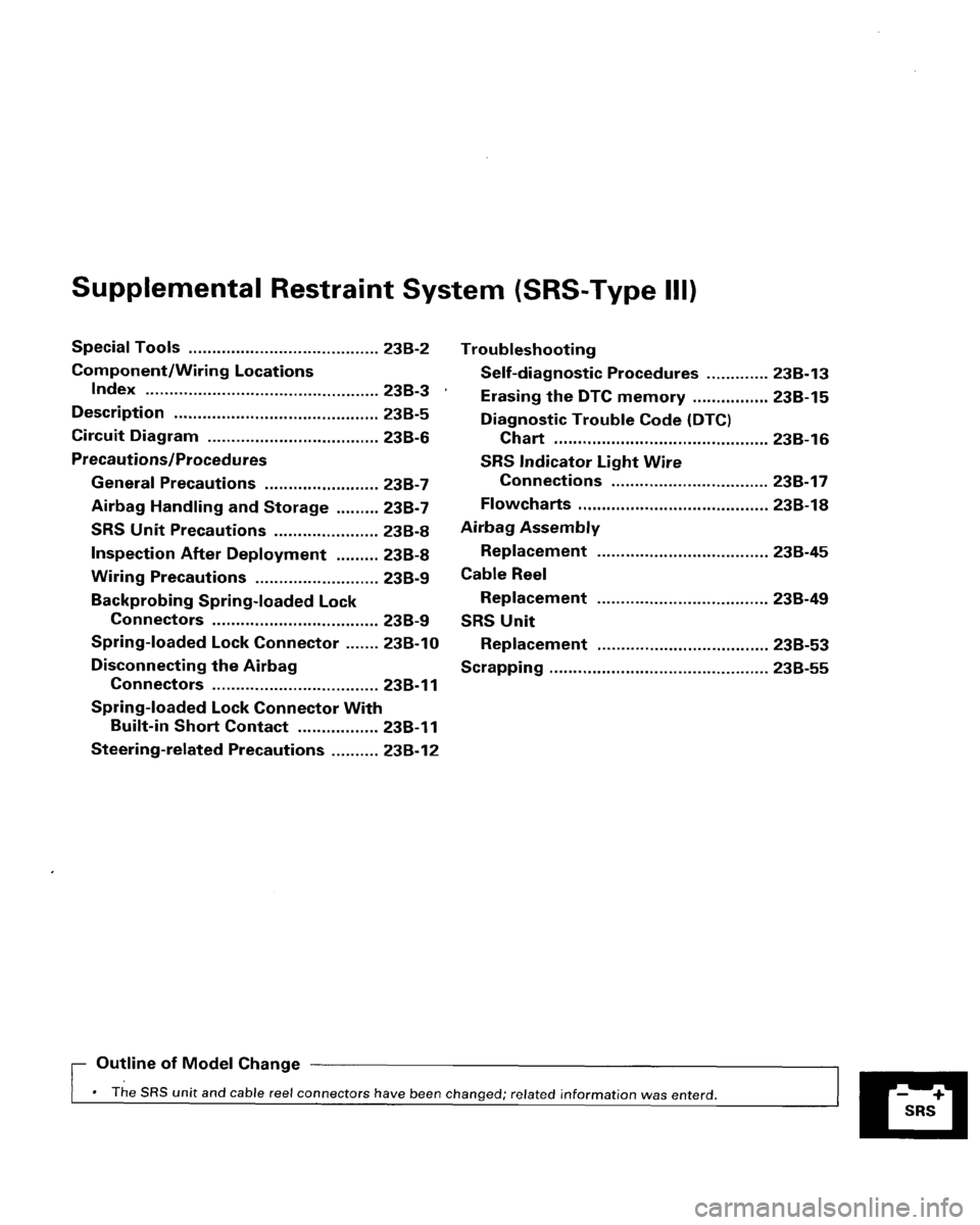 HONDA ACCORD 1996  Service Manual Supplement 
