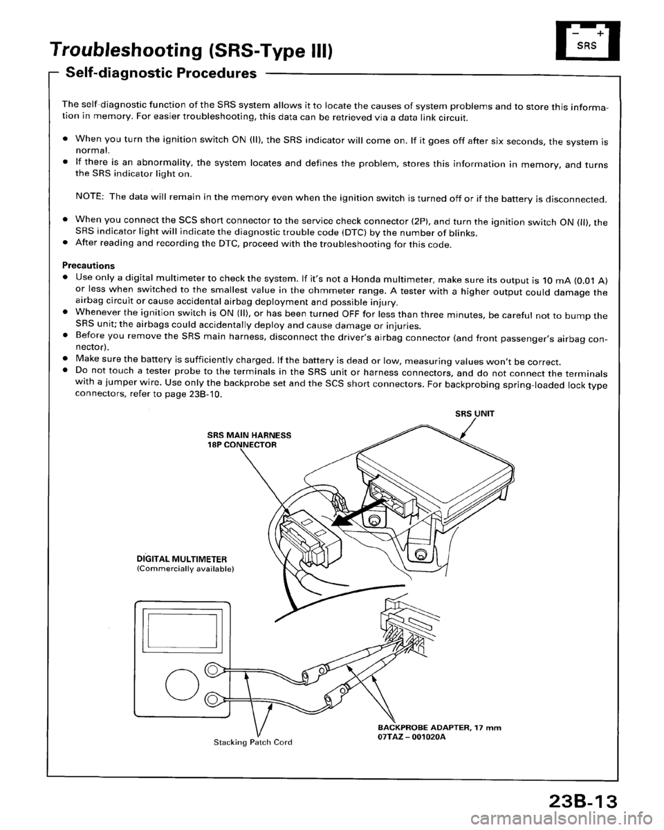 HONDA ACCORD 1996  Service Manual Supplement 