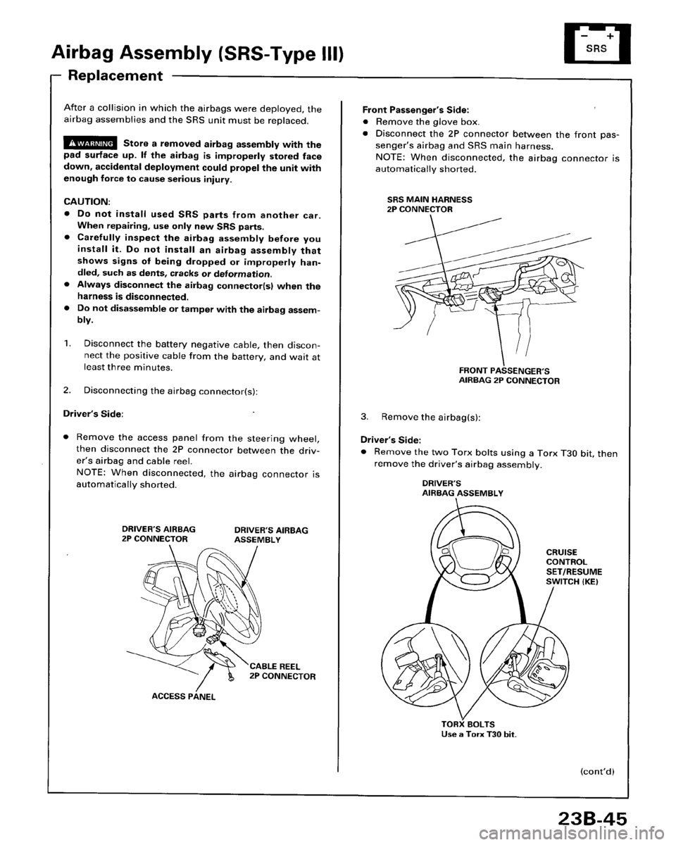 HONDA ACCORD 1996  Service Manual Supplement 
