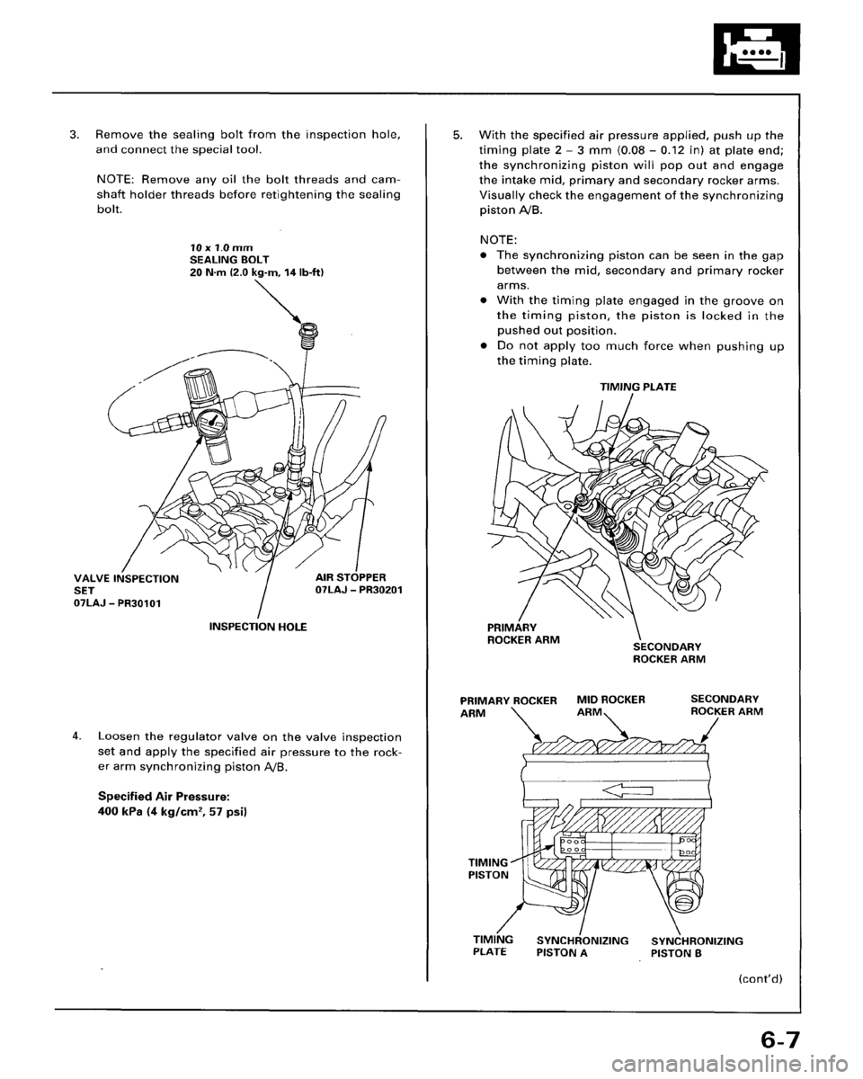 HONDA ACCORD 1996  Service Manual Supplement 