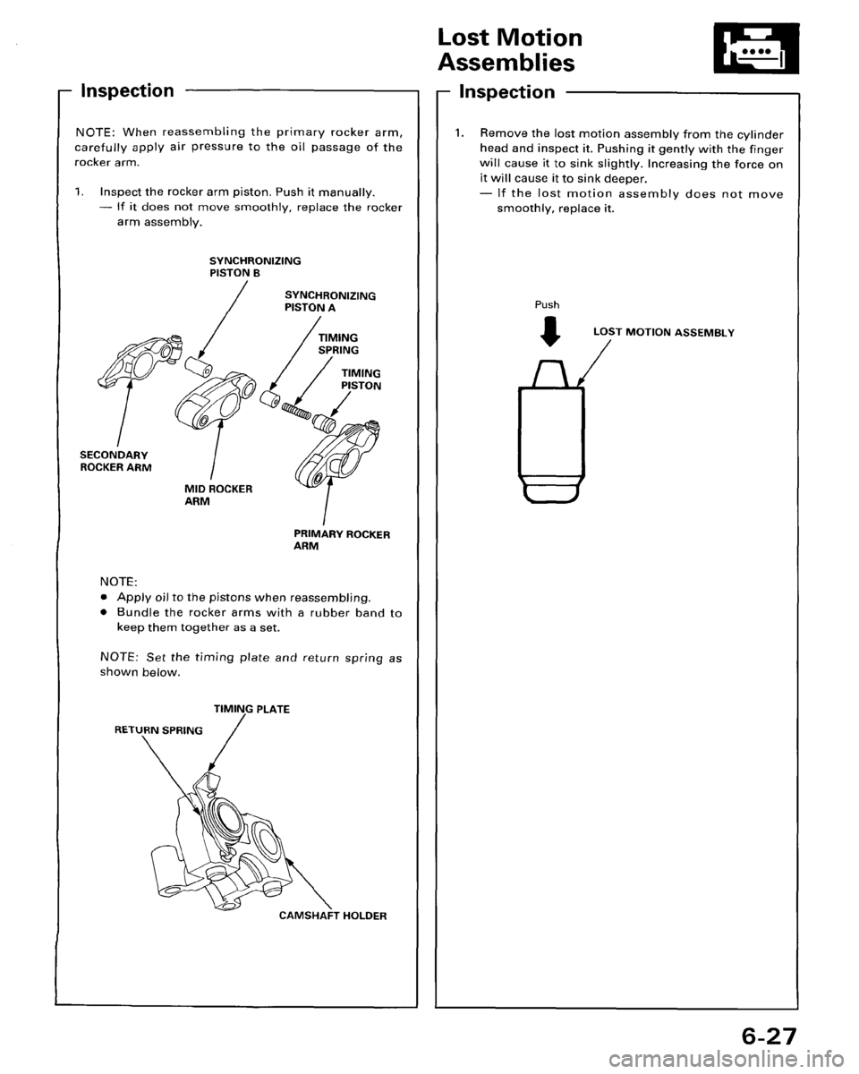 HONDA ACCORD 1996  Service Manual Supplement 