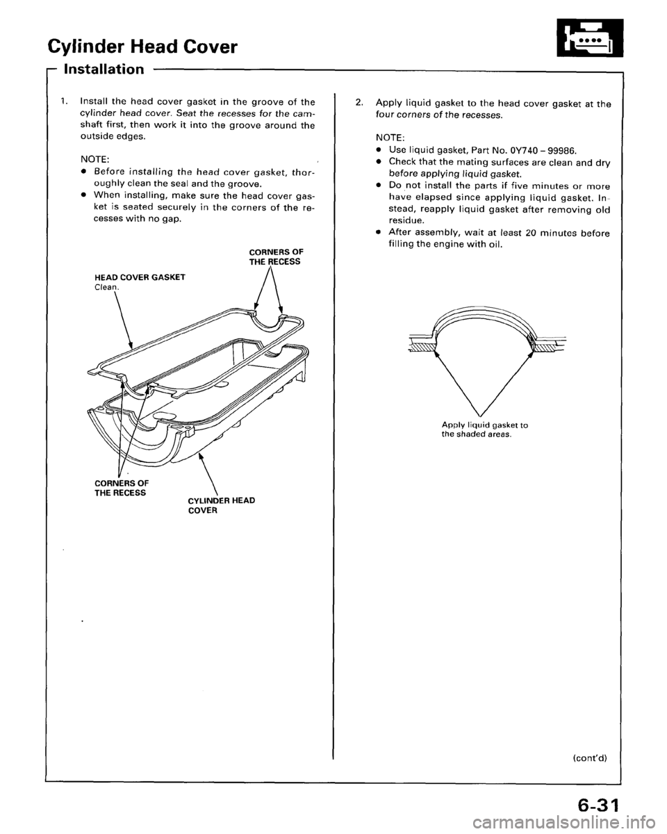 HONDA ACCORD 1996  Service Manual Supplement 