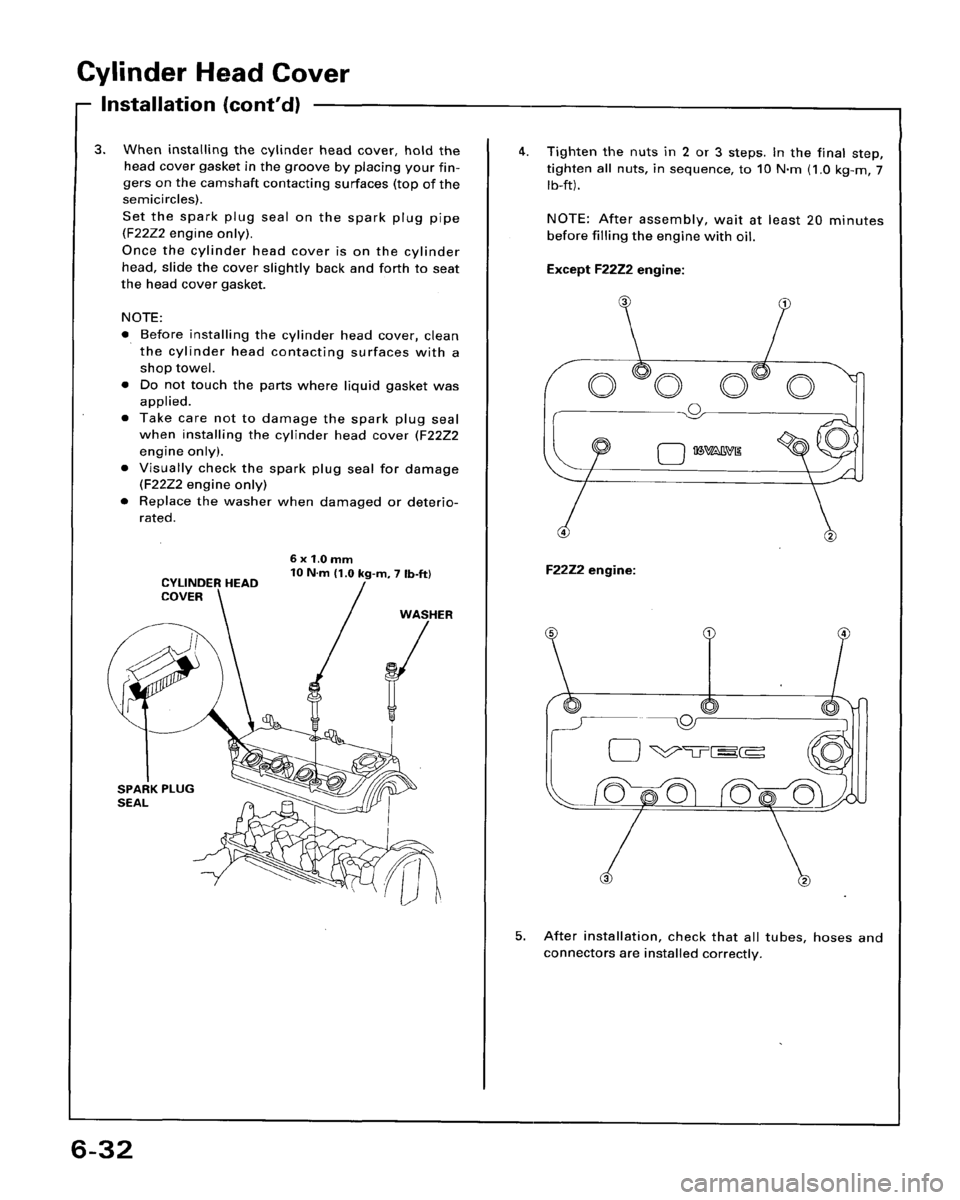 HONDA ACCORD 1996  Service Manual Supplement 