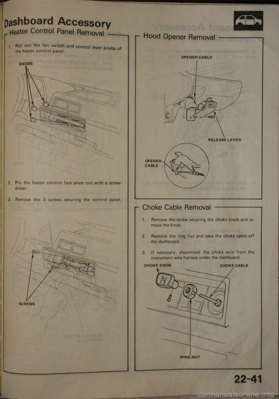HONDA CITY 1983  Shop Manual 