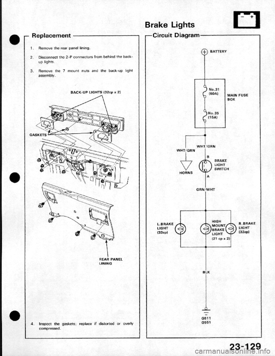 HONDA CRX 1984  Service Repair Manual 