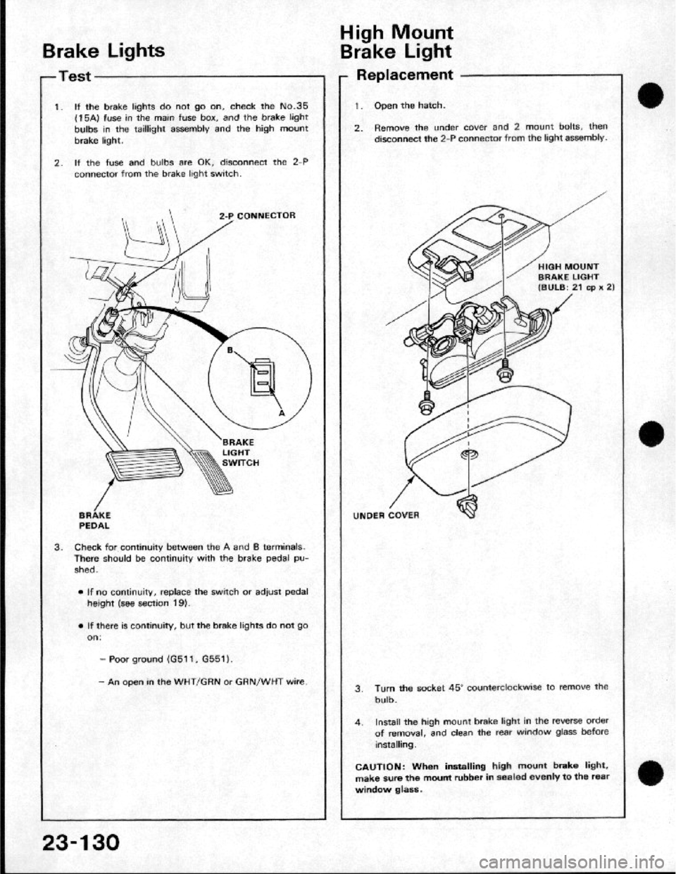 HONDA CRX 1984  Service Repair Manual 