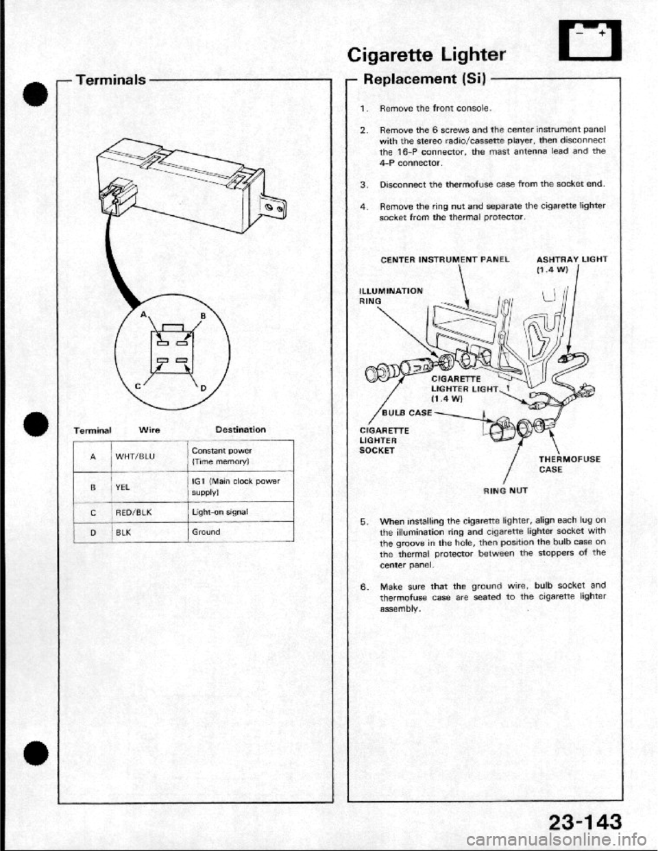 HONDA CRX 1984  Service Repair Manual 