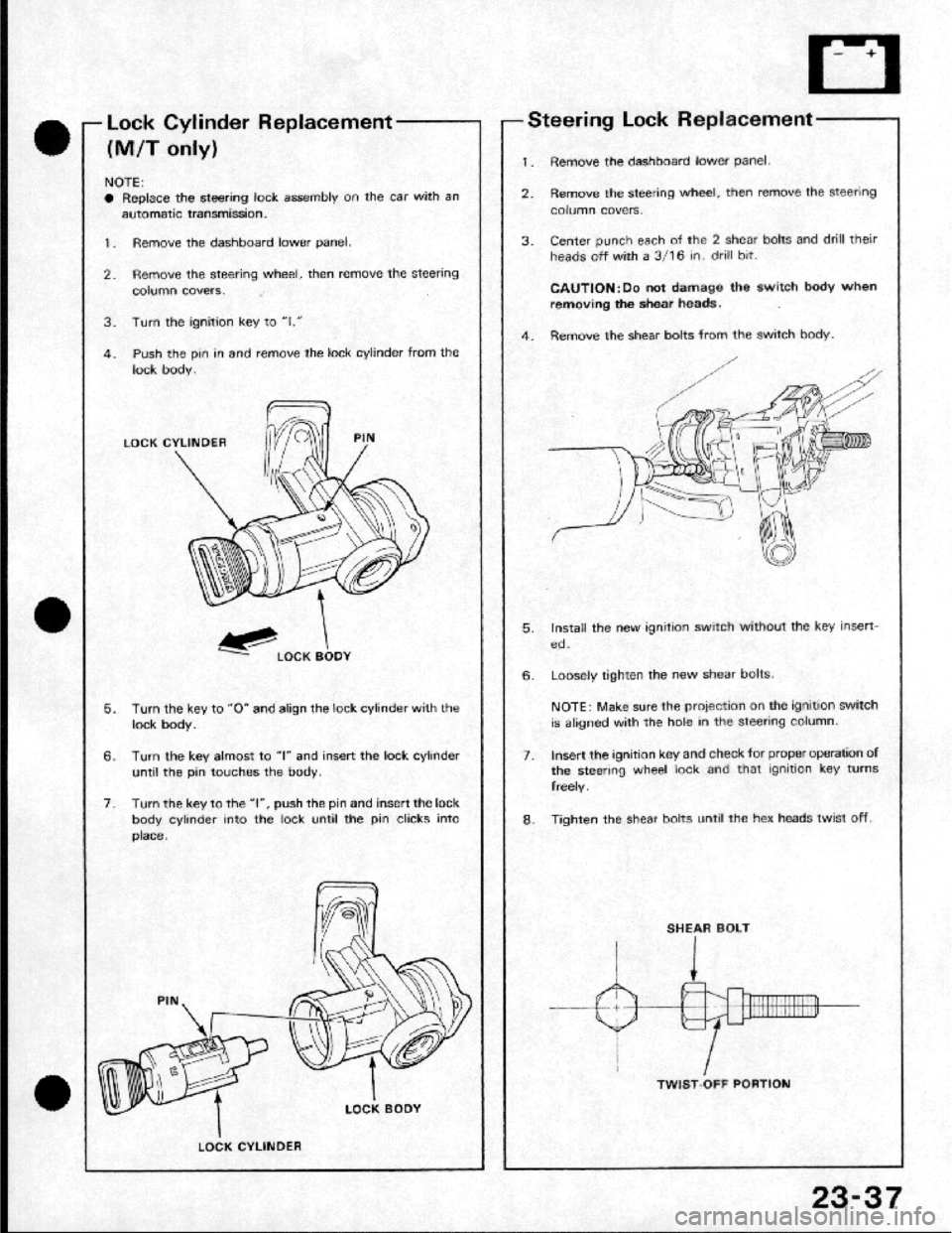 HONDA CRX 1984  Service Repair Manual 