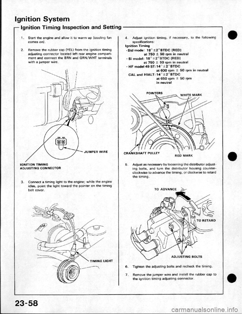 HONDA CRX 1984  Service Repair Manual 