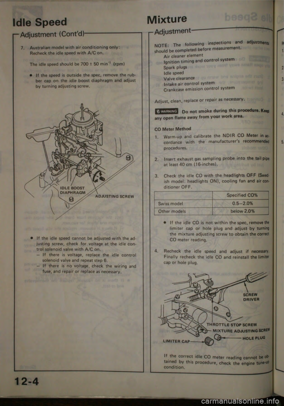 HONDA JAZZ 1983  Shop Manual 