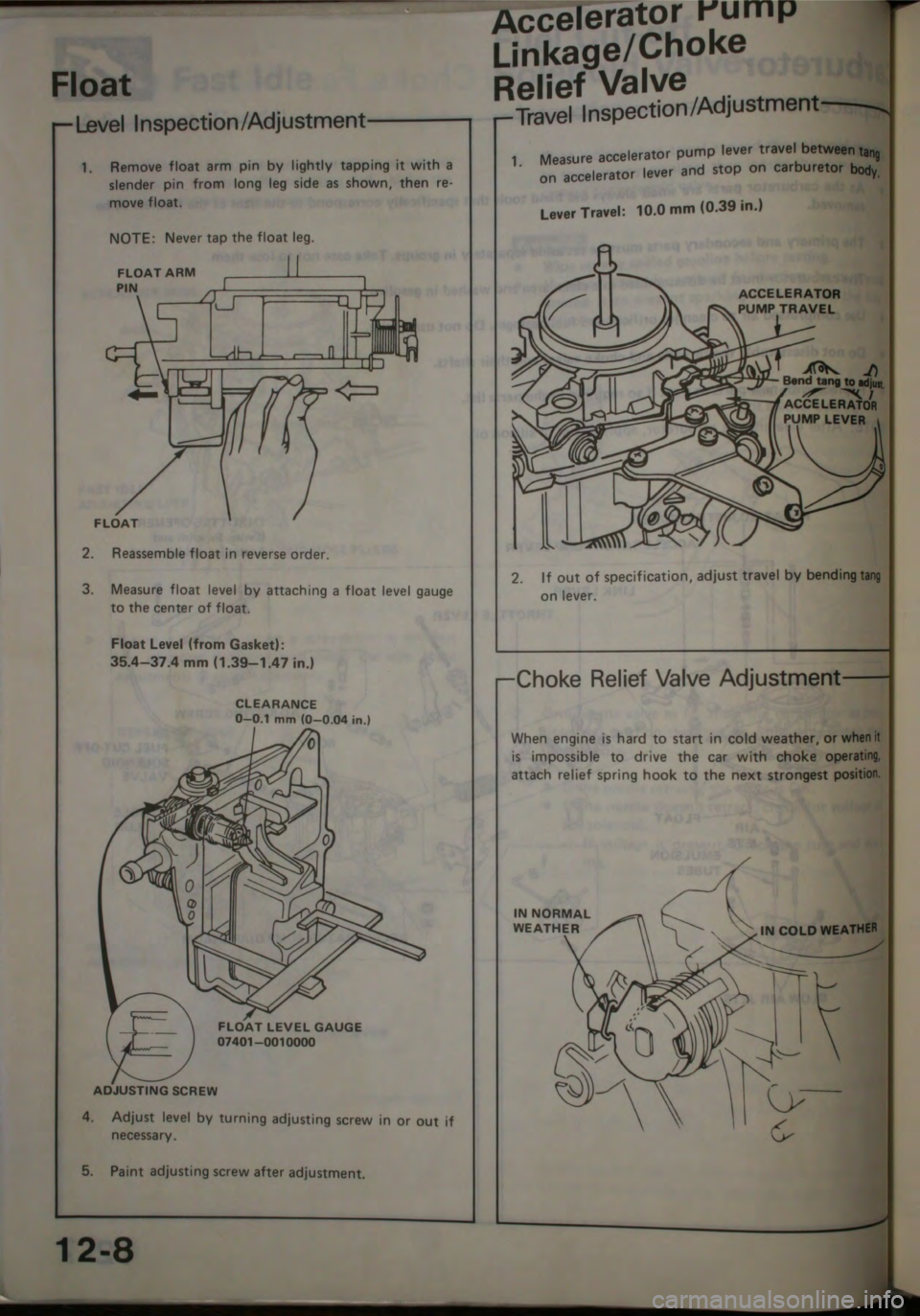 HONDA JAZZ 1983  Shop Manual 