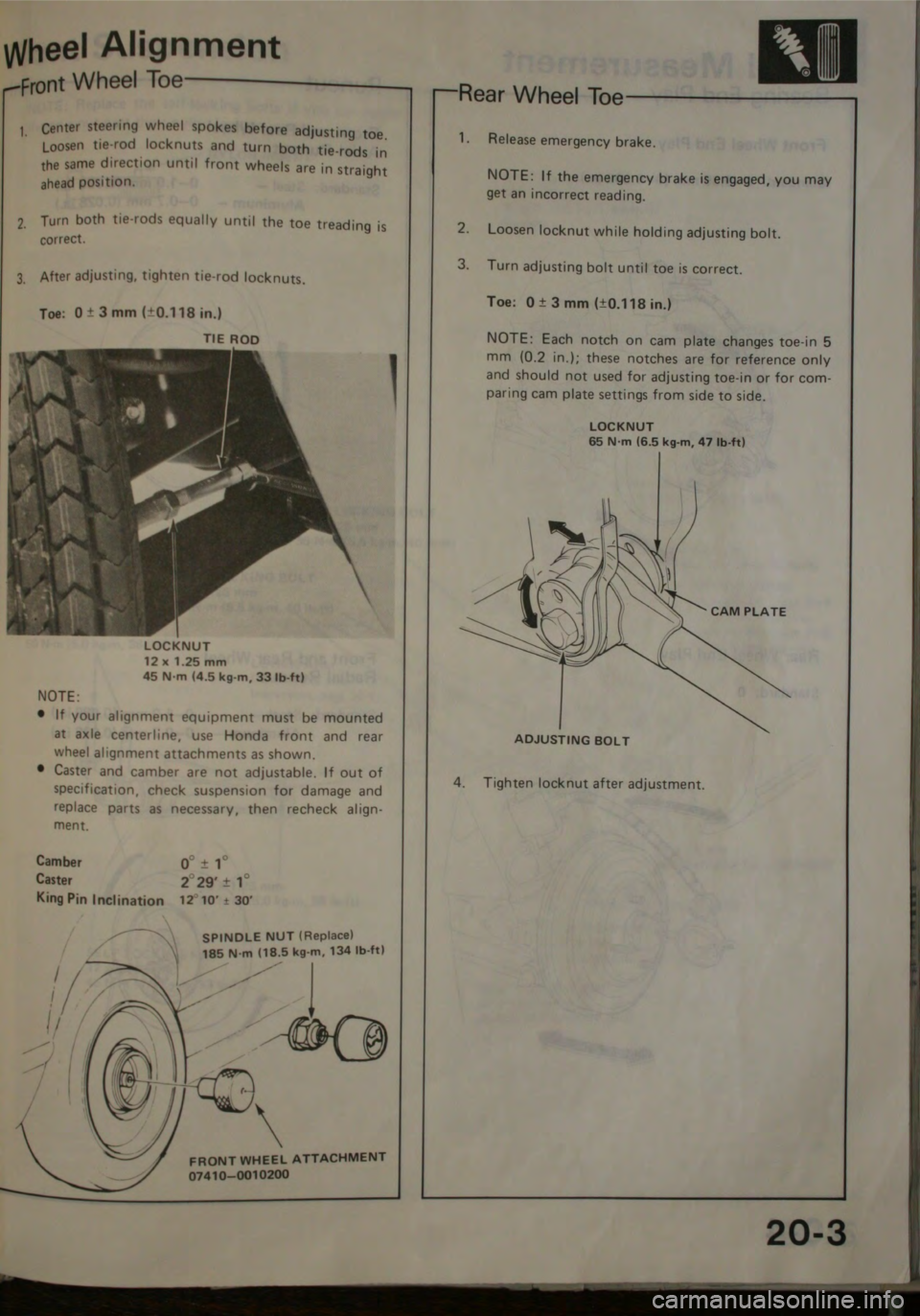 HONDA JAZZ 1983  Shop Manual 