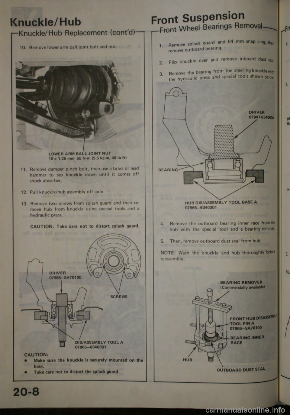 HONDA JAZZ 1983  Shop Manual 