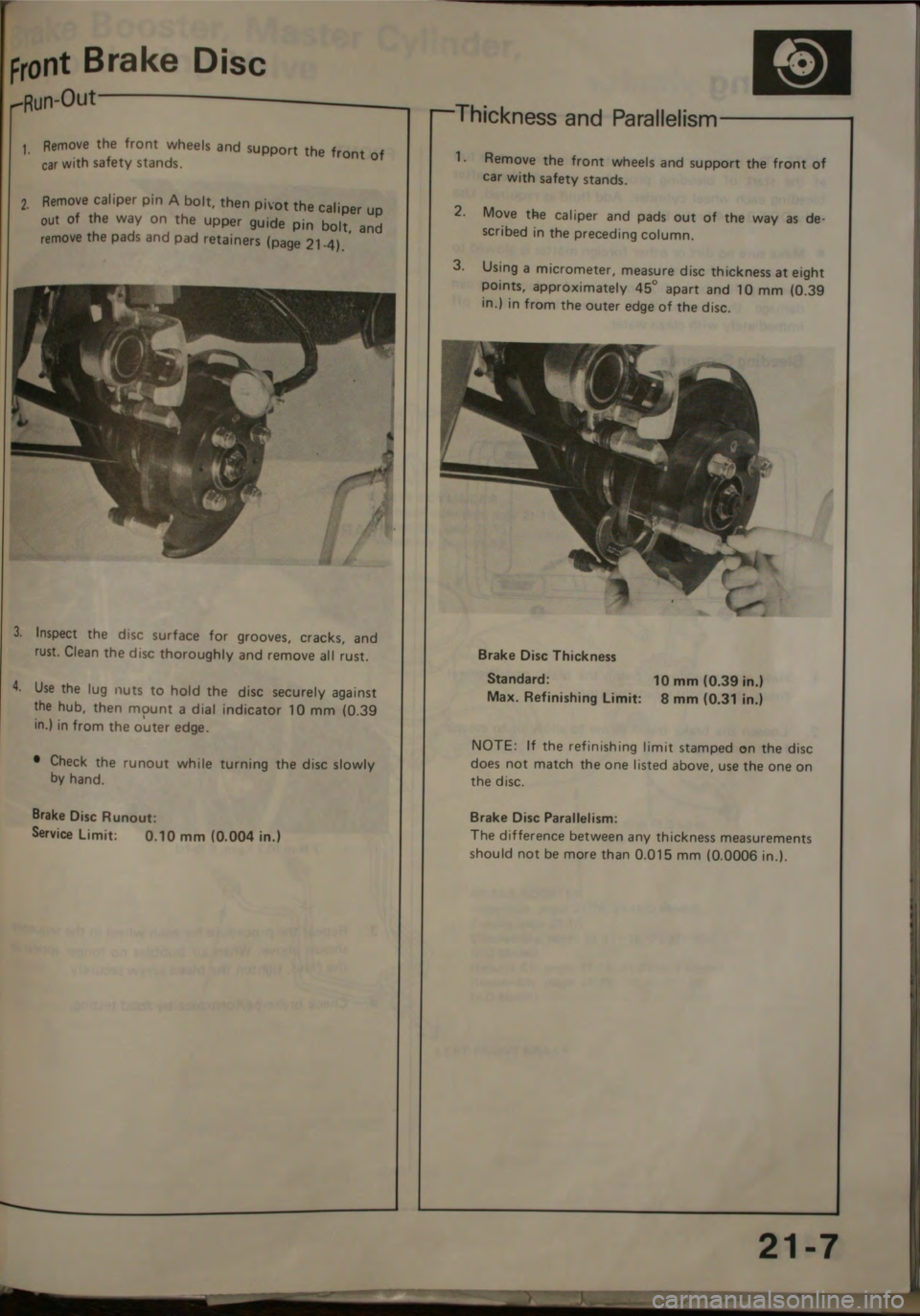HONDA JAZZ 1983  Shop Manual 