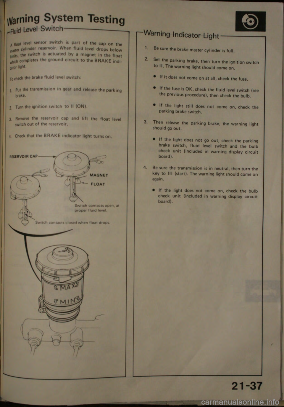 HONDA JAZZ 1983  Shop Manual 