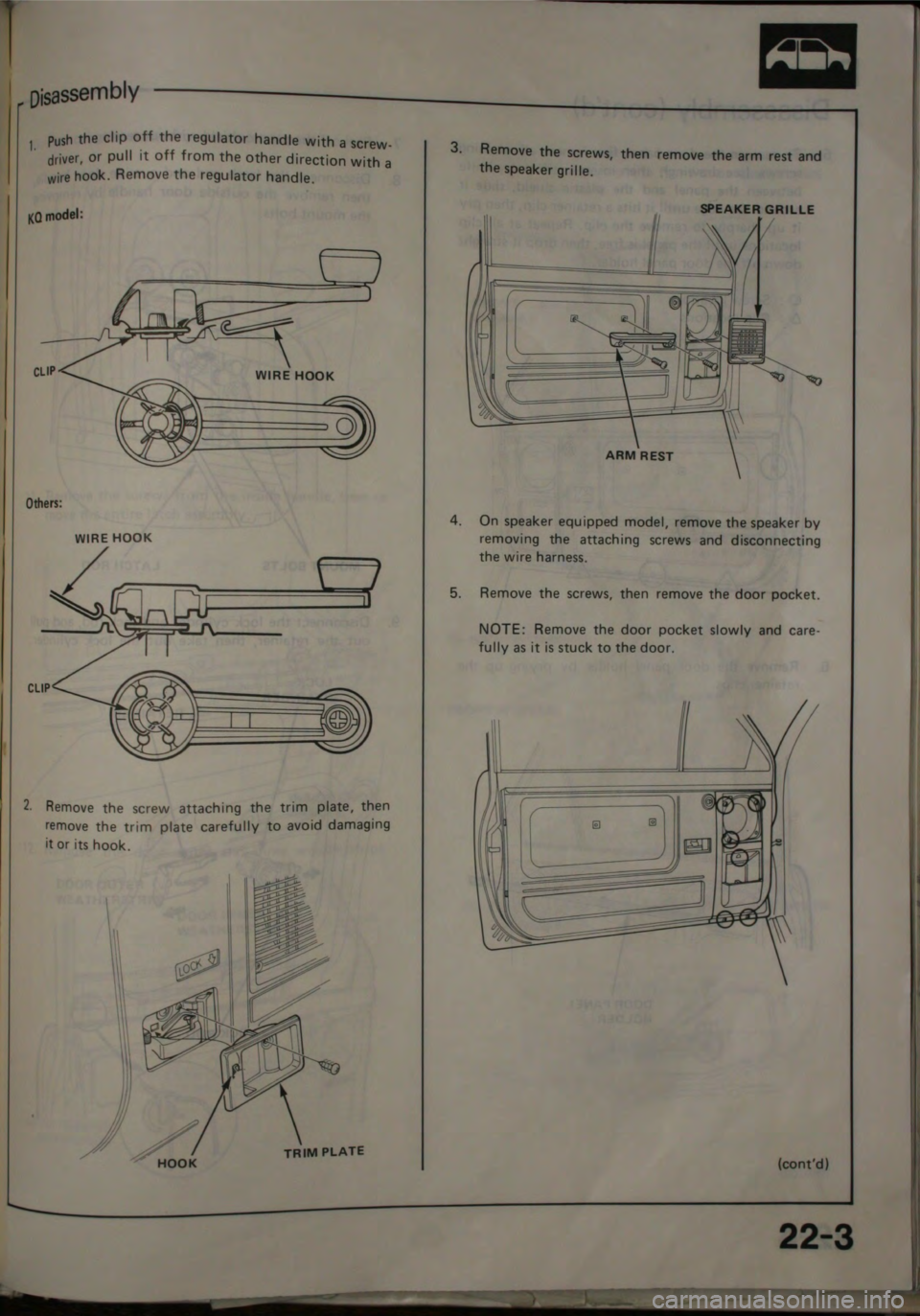 HONDA JAZZ 1983  Shop Manual 