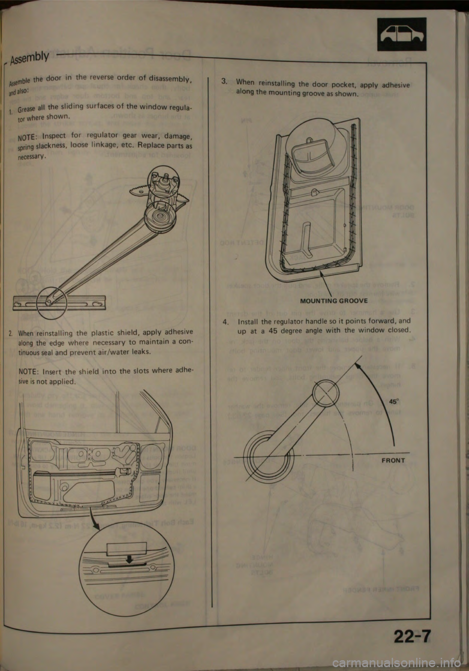 HONDA JAZZ 1983  Shop Manual 