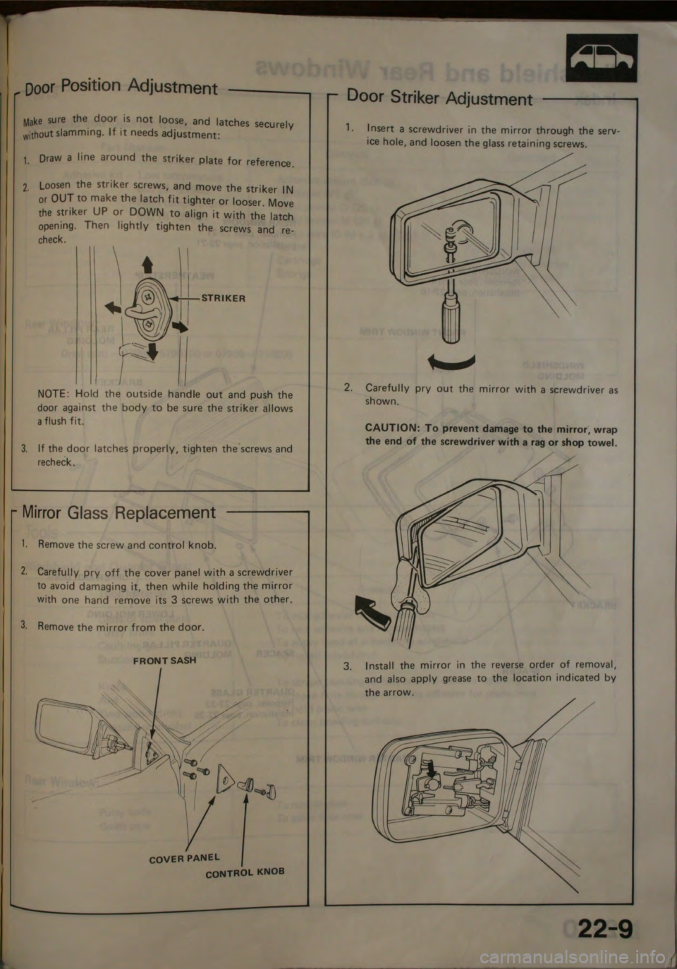 HONDA JAZZ 1983  Shop Manual 