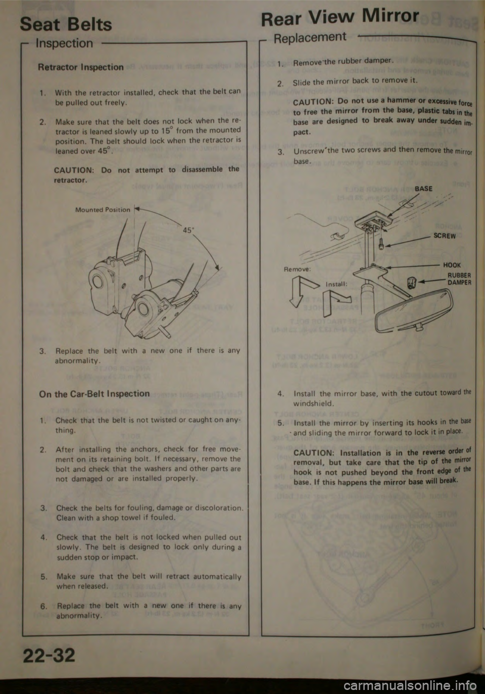 HONDA JAZZ 1983  Shop Manual 