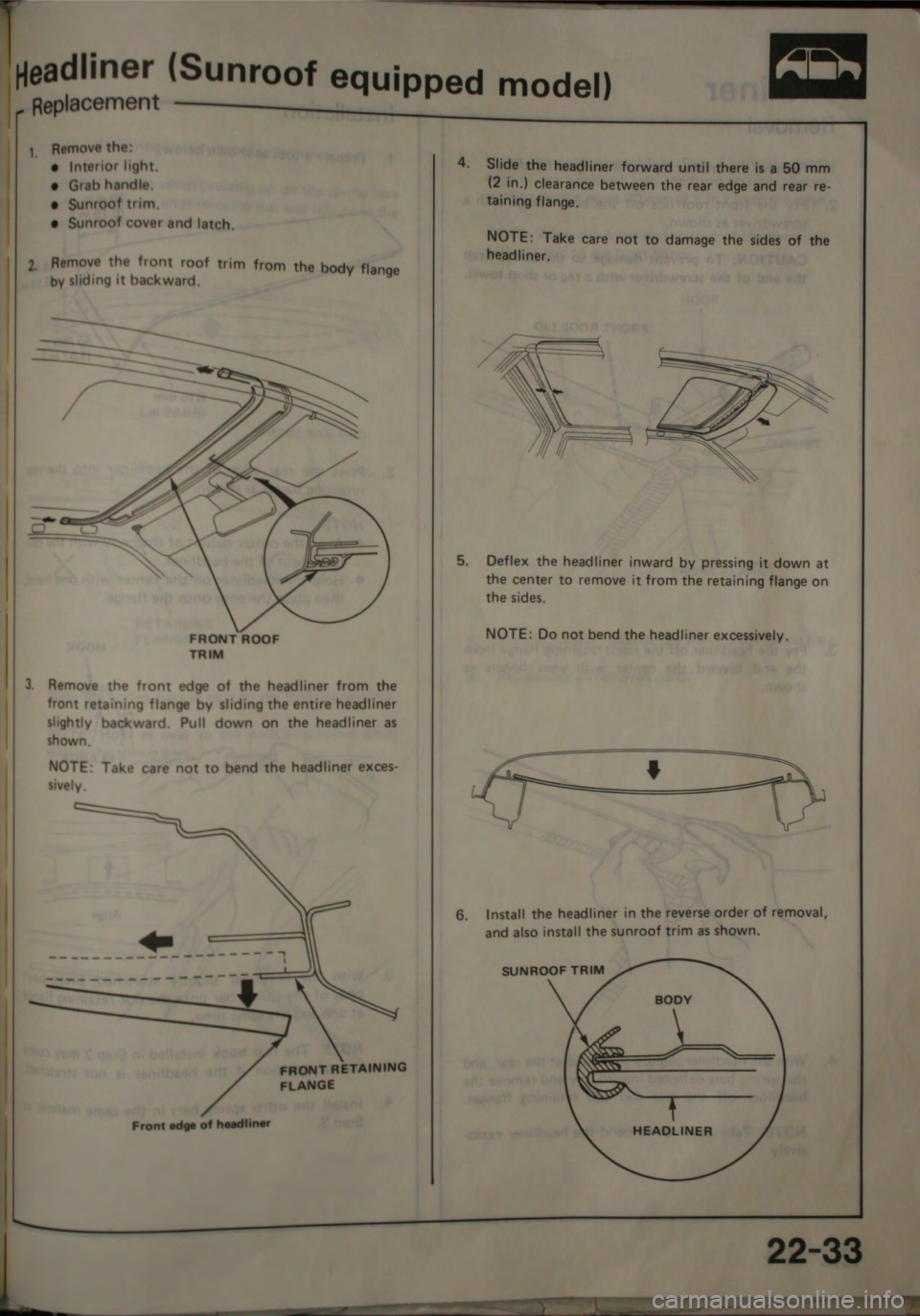 HONDA JAZZ 1983  Shop Manual 
