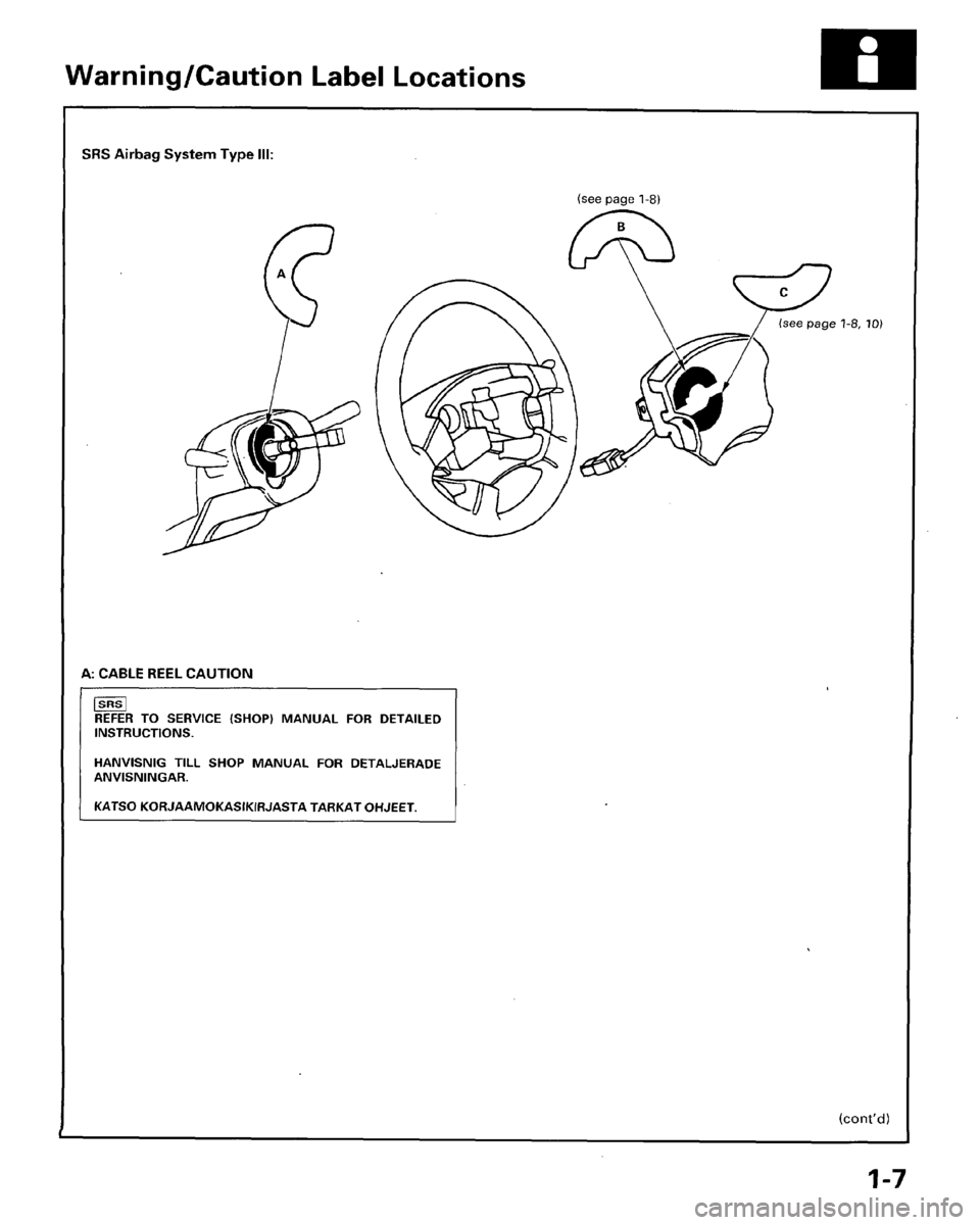 HONDA PRELUDE 1996  Service Repair Manual 