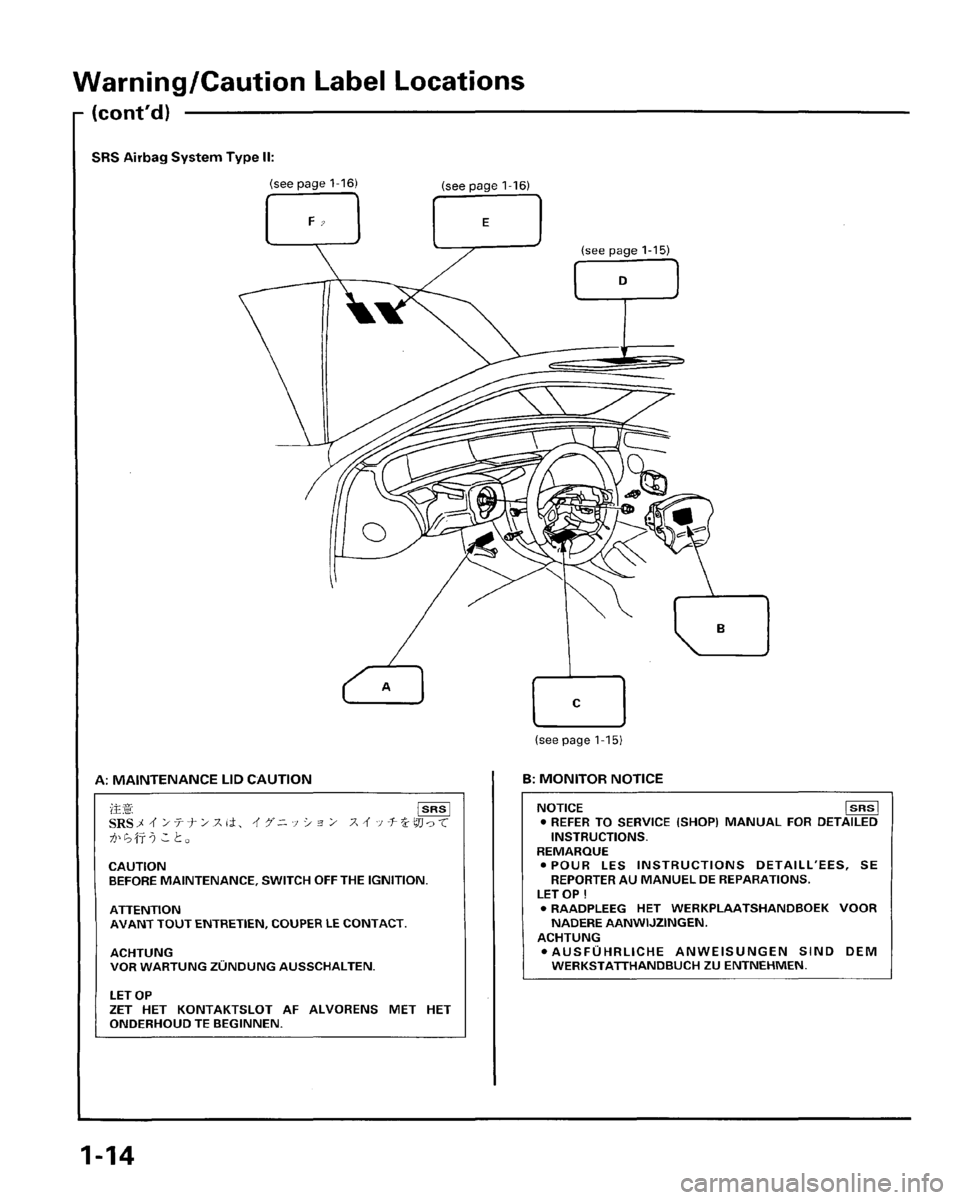 HONDA PRELUDE 1996  Service Repair Manual 