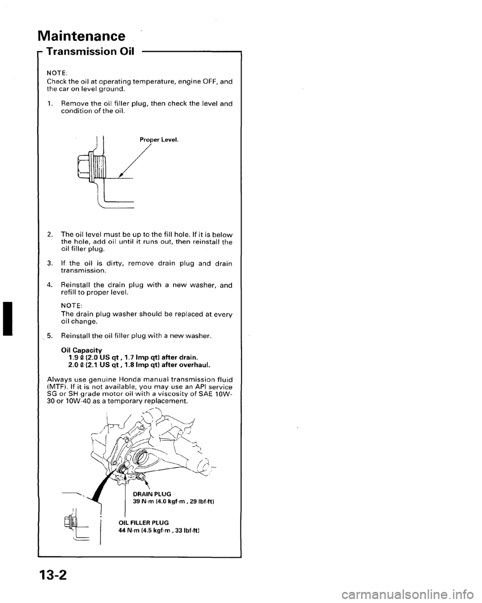 HONDA PRELUDE 1996  Service Repair Manual 