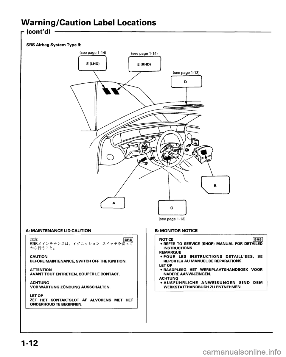 HONDA PRELUDE 1995  Service Repair Manual 