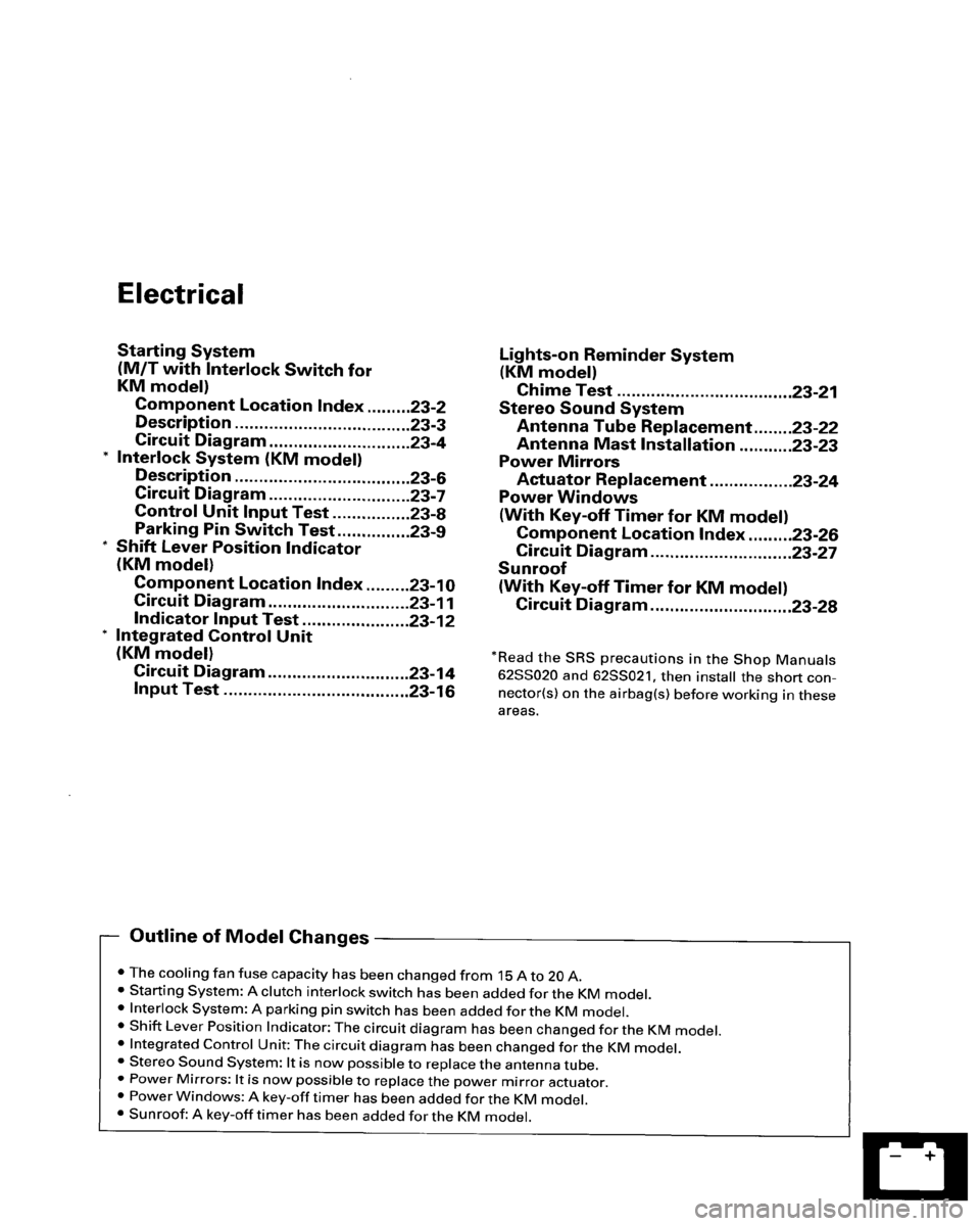 HONDA PRELUDE 1995  Service Repair Manual 