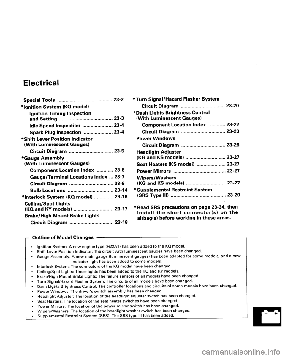 HONDA PRELUDE 1994  Service Repair Manual 