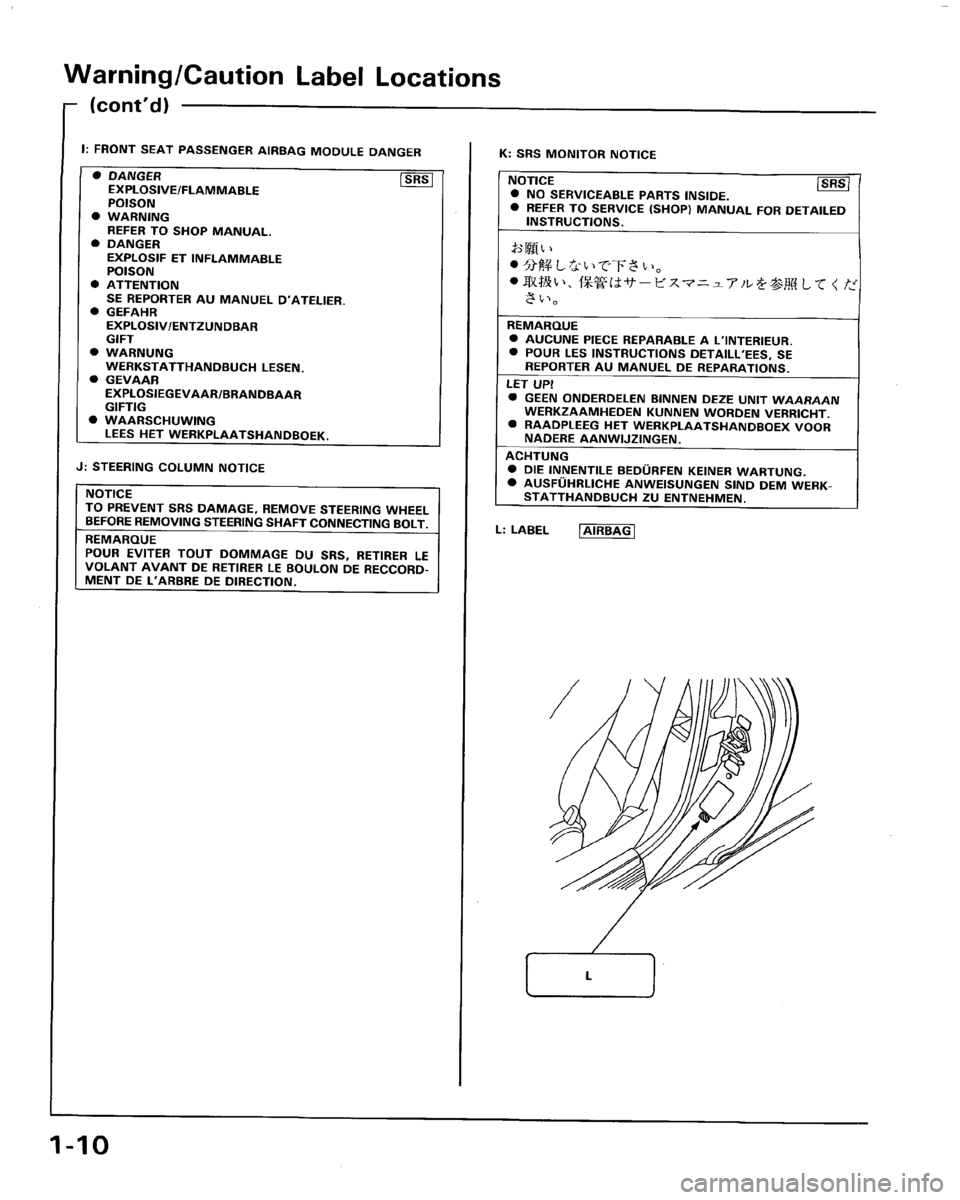 HONDA PRELUDE 1994  Service Repair Manual 