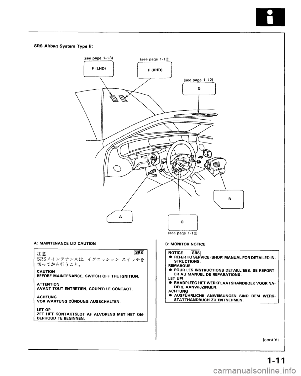 HONDA PRELUDE 1994  Service Repair Manual 