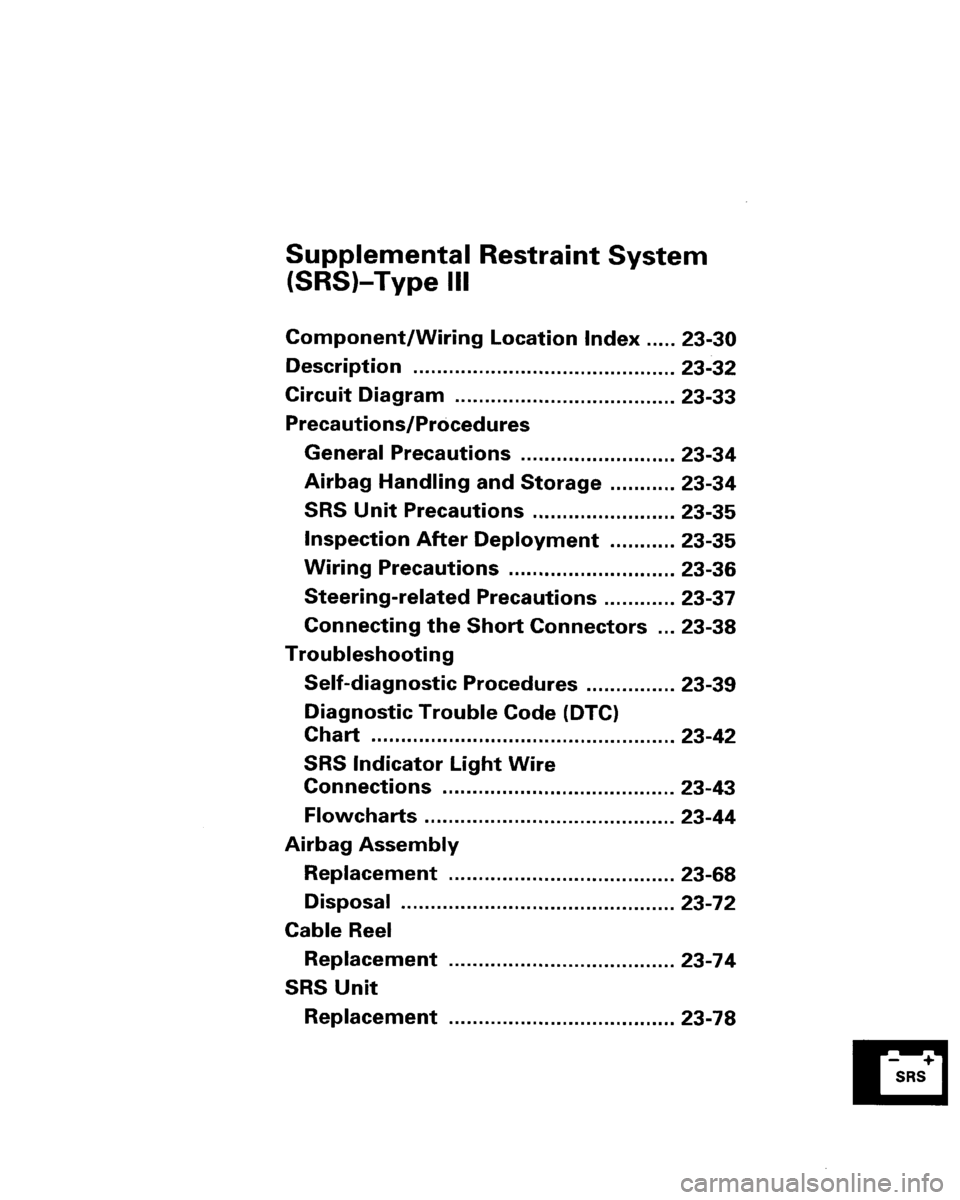 HONDA PRELUDE 1994  Service Repair Manual 