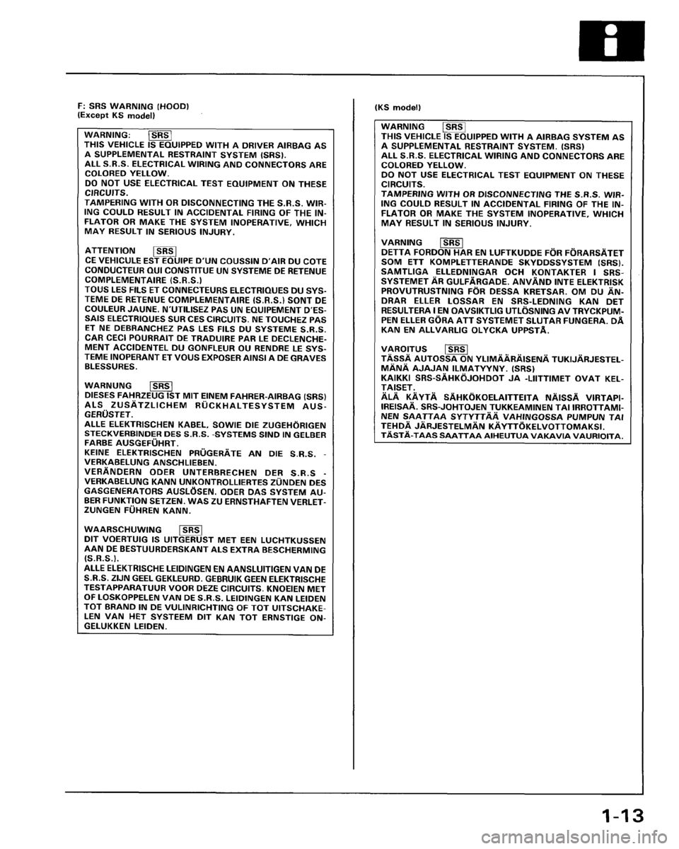 HONDA PRELUDE 1994  Service Repair Manual 