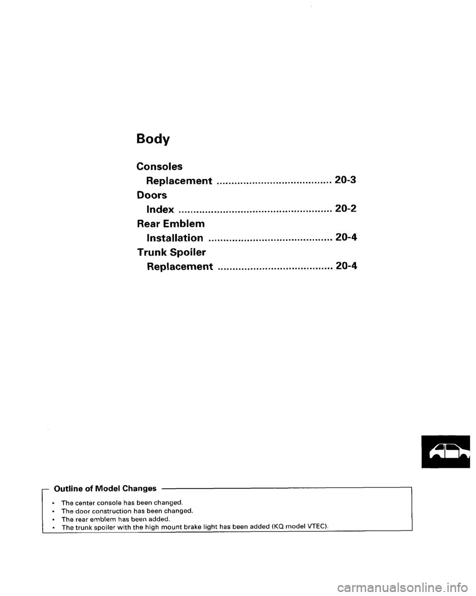 HONDA PRELUDE 1994  Service Repair Manual 