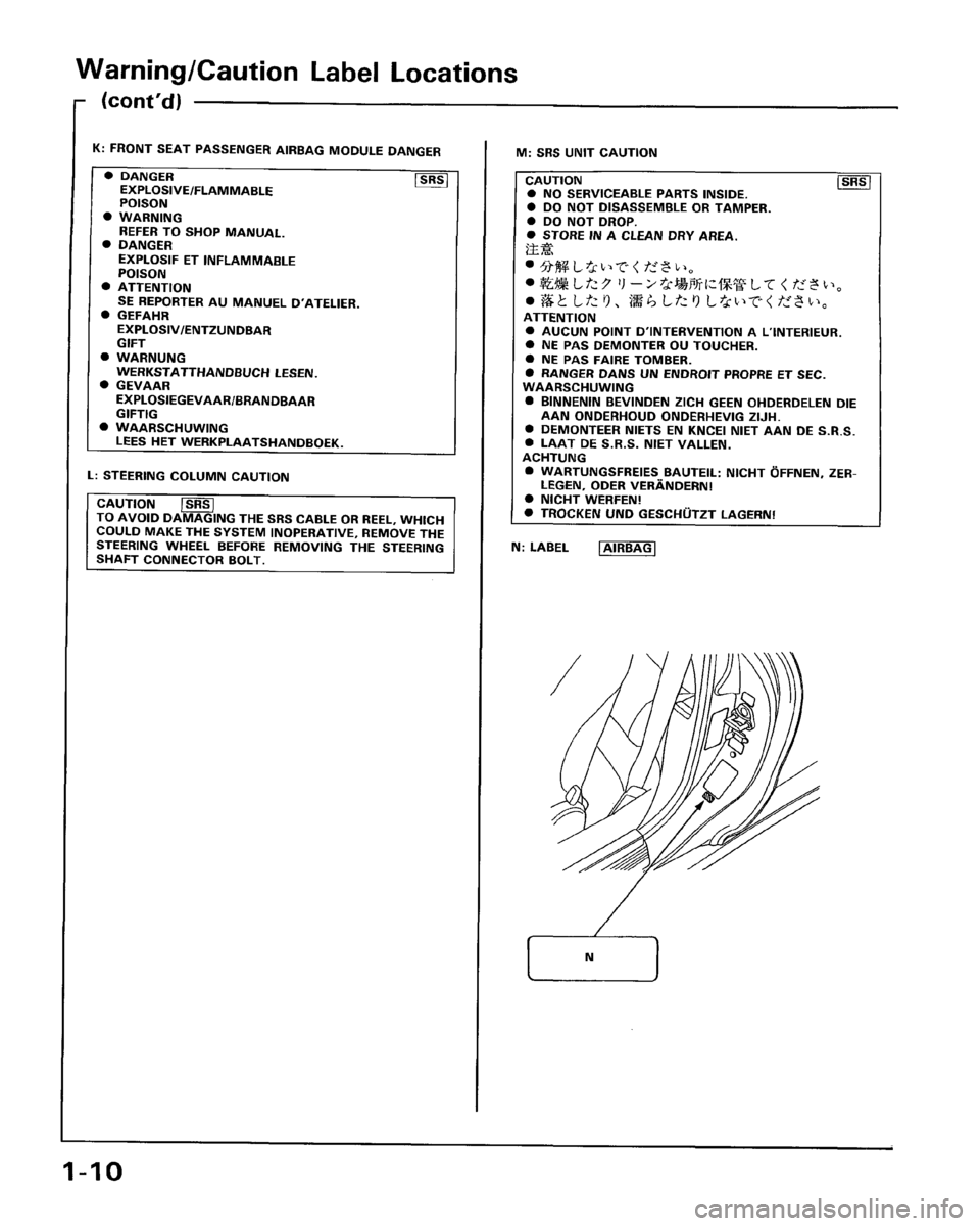 HONDA PRELUDE 1993  Service Repair Manual 