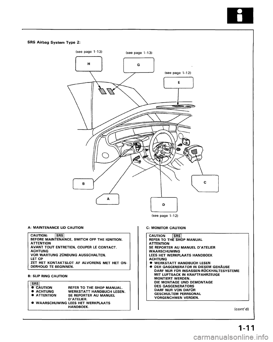 HONDA PRELUDE 1993  Service Repair Manual 