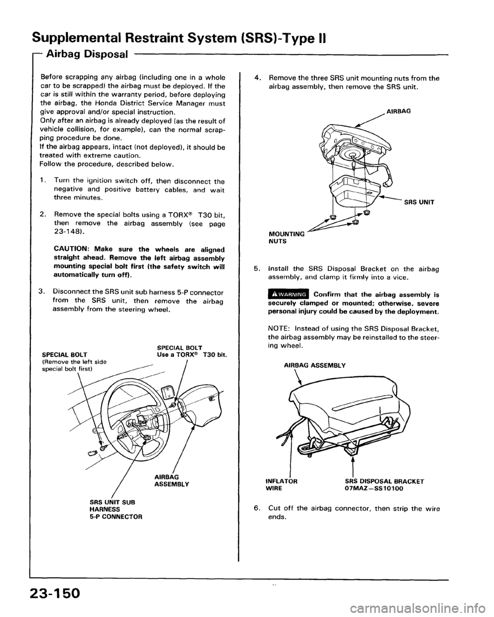 HONDA PRELUDE 1993  Service Repair Manual 