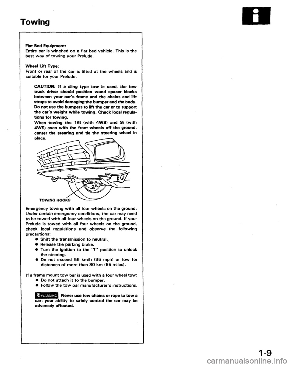 HONDA PRELUDE 1991  Service Repair Manual 