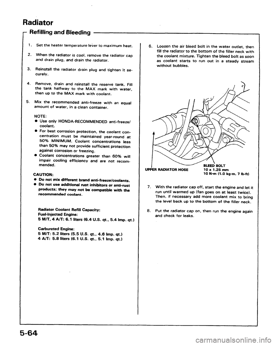 HONDA PRELUDE 1991  Service Repair Manual 