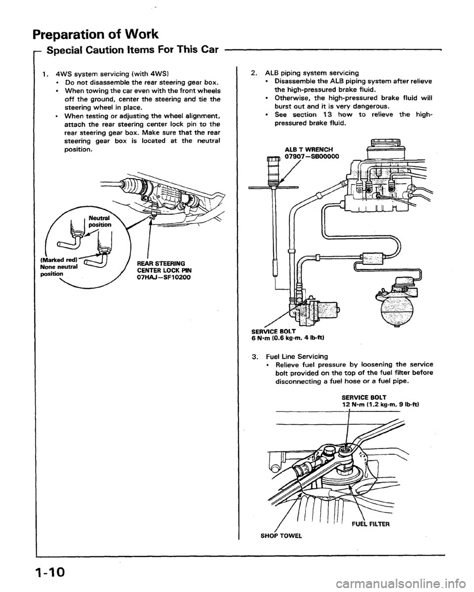 HONDA PRELUDE 1991  Service Repair Manual 